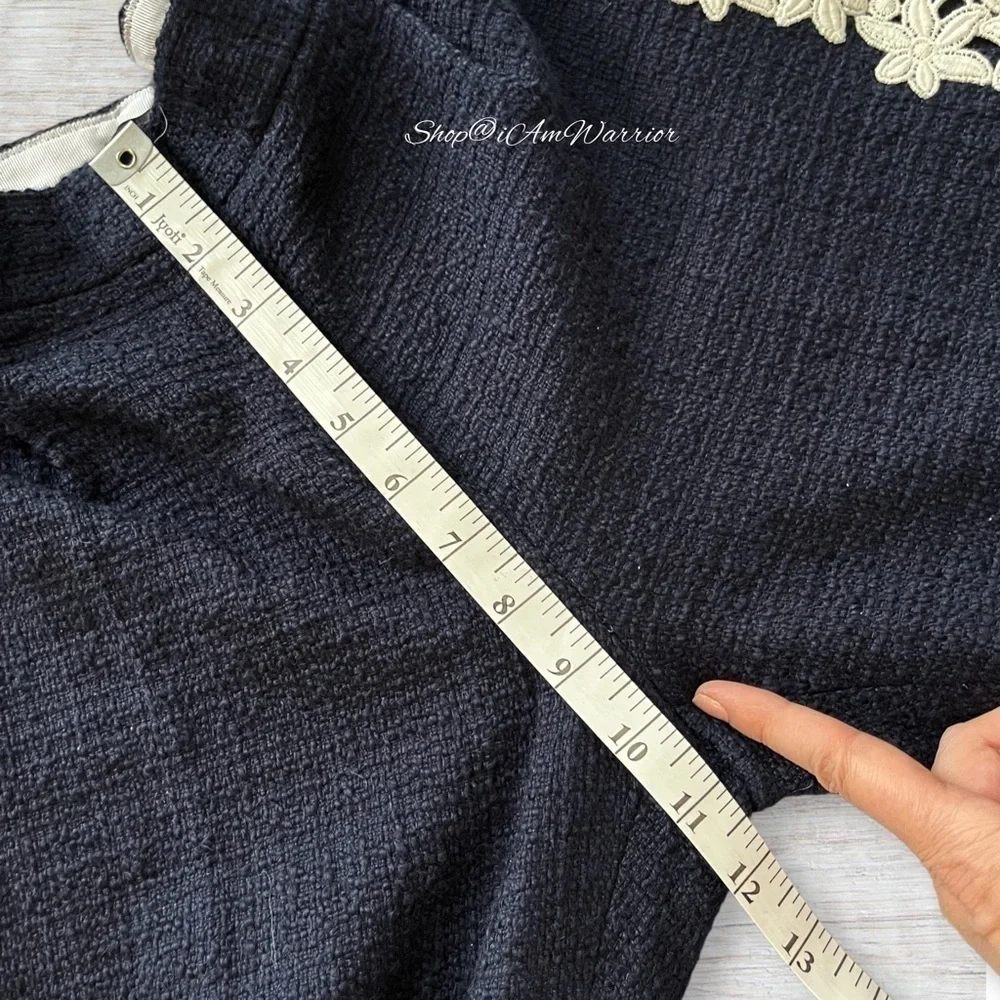J.Crew Collection NWT rare guipure lace stripe navy tuxedo pants Shop@iamwarrior
